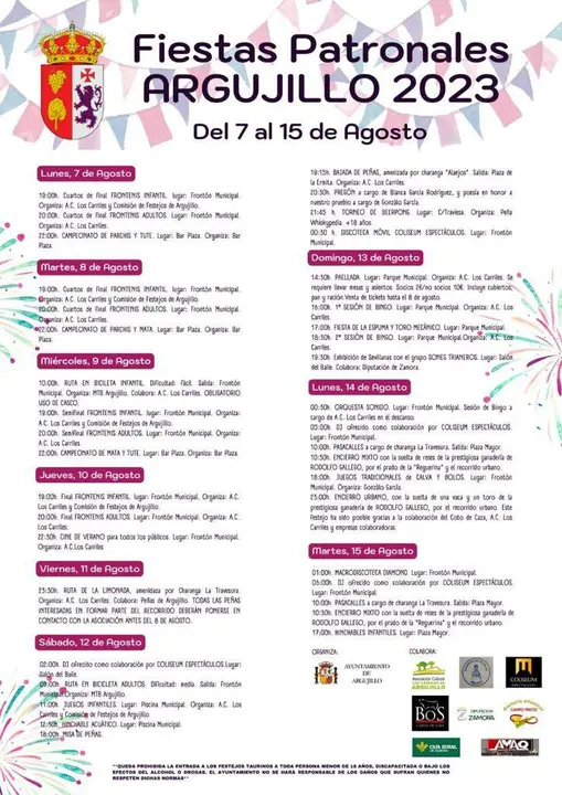 Cartel de fiestas de Arujillo
