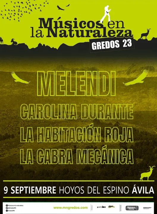 cartel de músicos en la Naturaleza