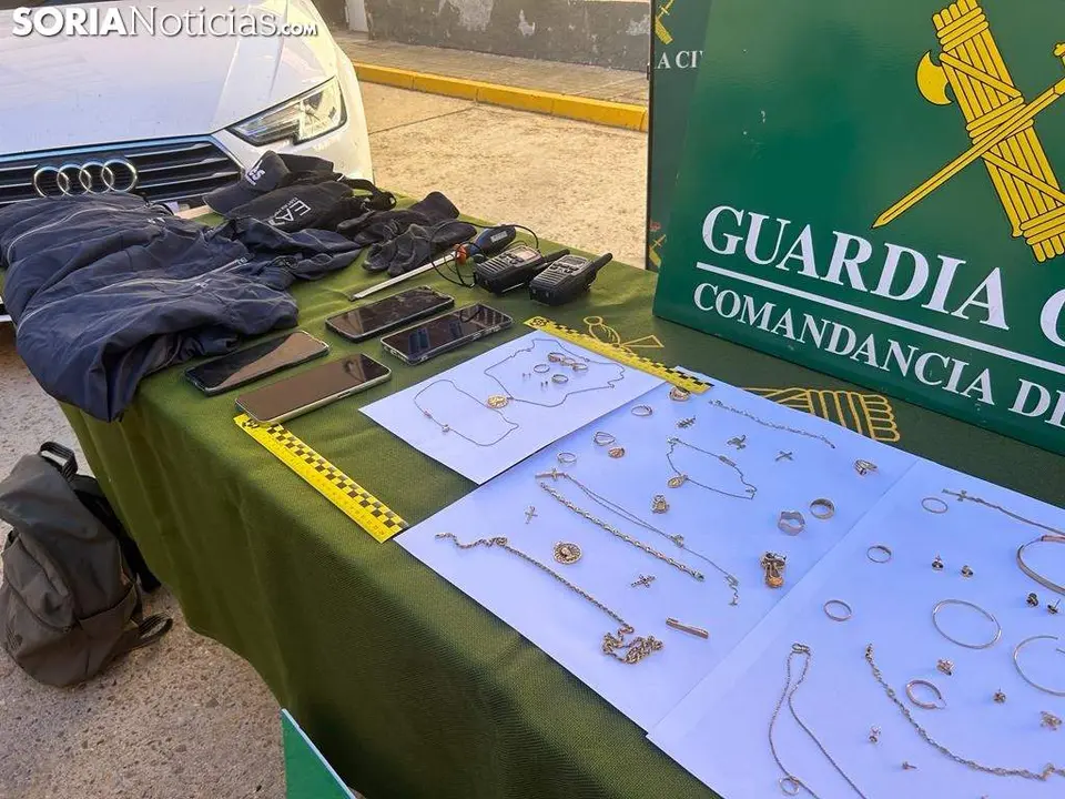 Operación Bianca para desarticular una red de robos en domicilios. Fotografía: Soria Noticias