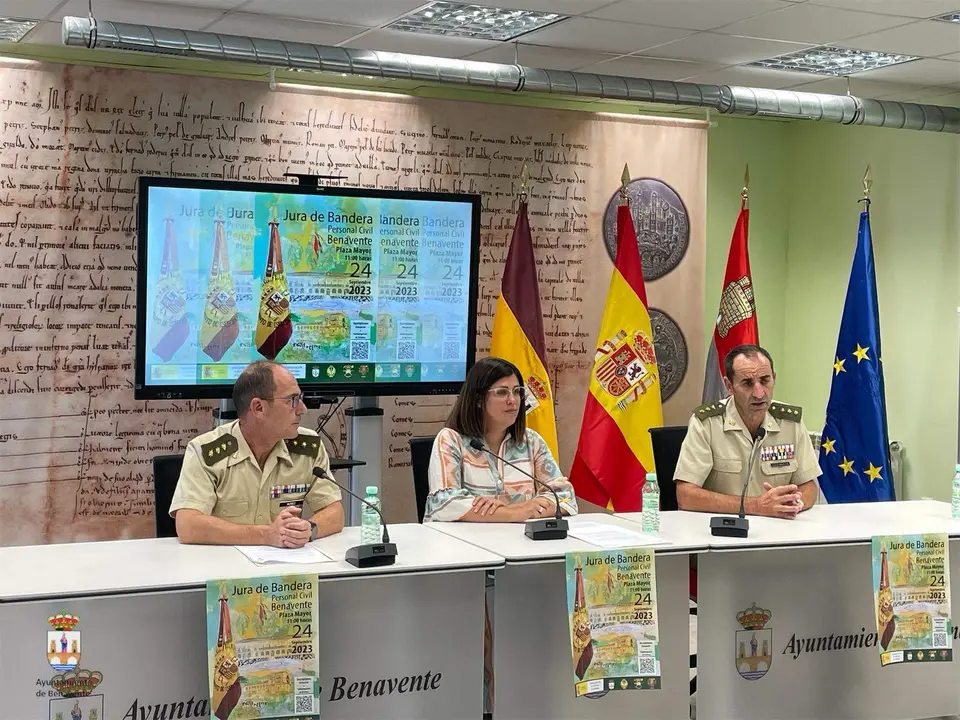 Presentación acto jura de bandera civil en Benavente