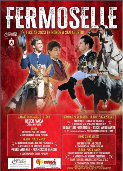 Cartel festejos taurinos Fermoselle 2023