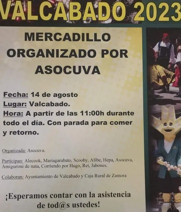 cartel mercadillo Valcabado