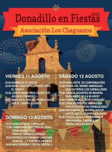 cartel de fiestas Donadillo