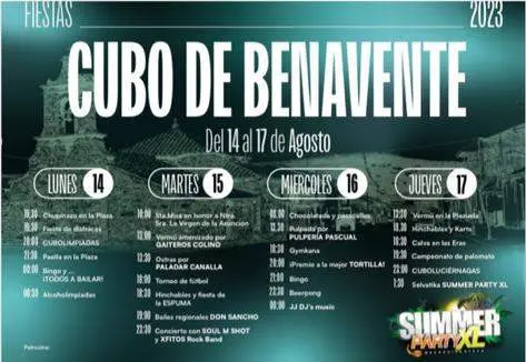 cartel de fiestas Cubo de Benavente