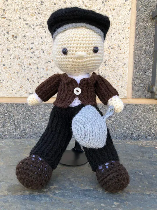 'Guímaro', el amigurumi realizado a partir del Chat GPT para la Cross Popular de Videmala. Fotografía: CEDIDA