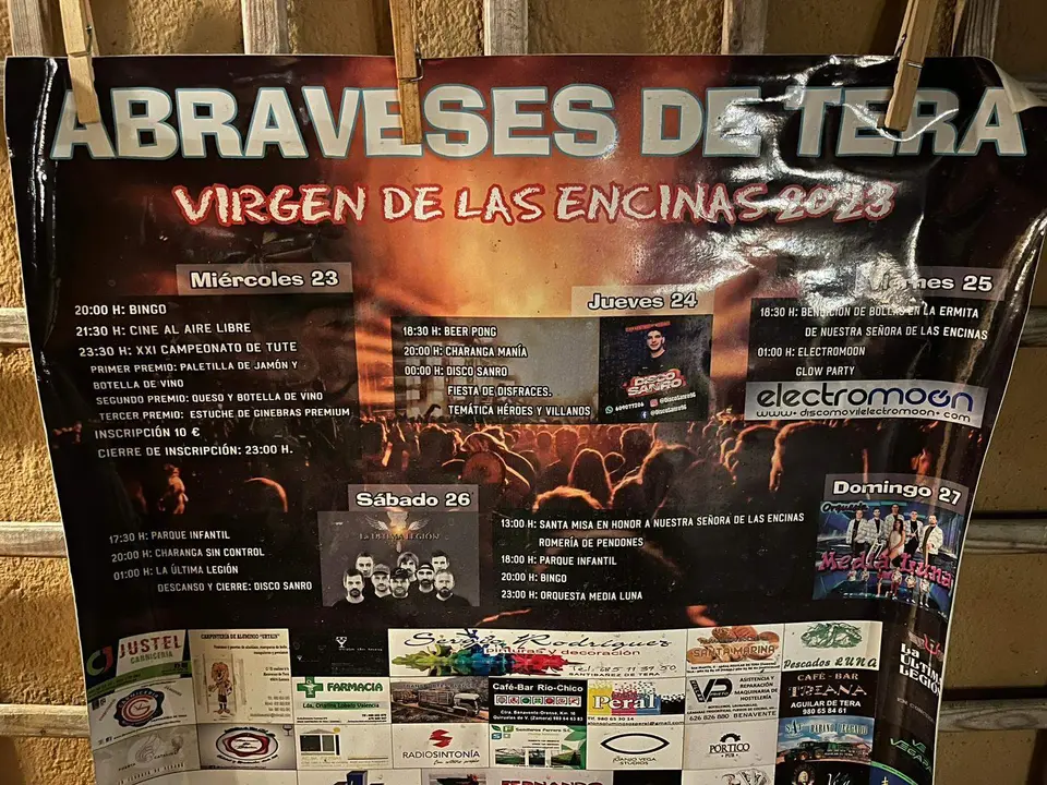 cartel de fiestas de Abraveses de Tera