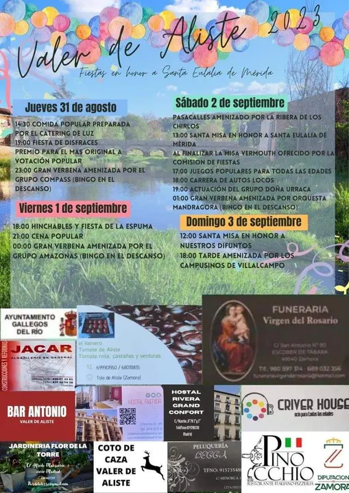 cartel de fiestas Valer de Aliste