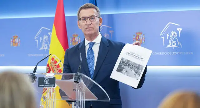 Alberto Núñez Feijóo tras su reunión con Pedro Sánchez