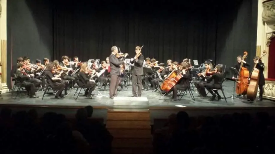 Un momento del concierto de la Joven Orquesta Sinfónica de Zamora en el Principal