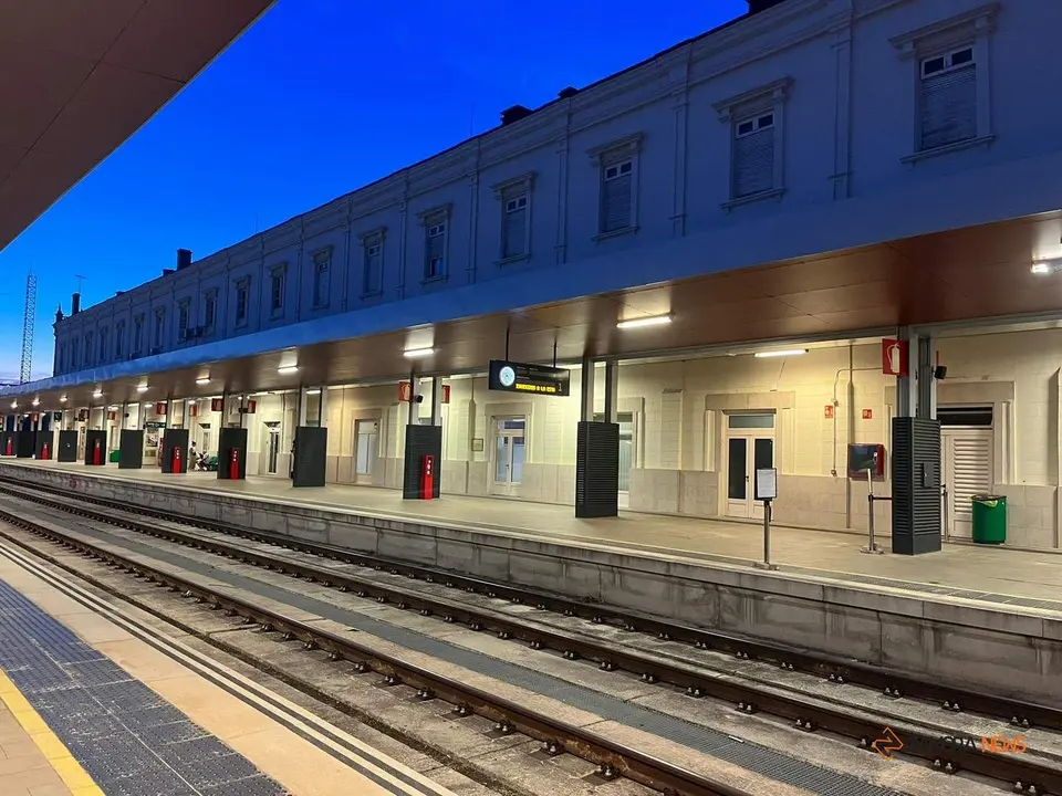 Tren Renfe en la estaci&oacute;n de Zamora