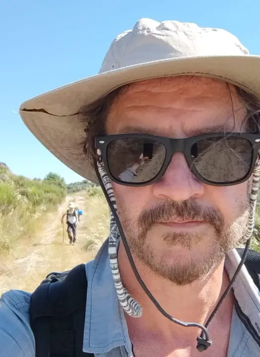 Sergio Aguilar y su hijo Gonzalo durante la segunda edición del 'Camino de Sayago'. Fotografía:: CEDIDA