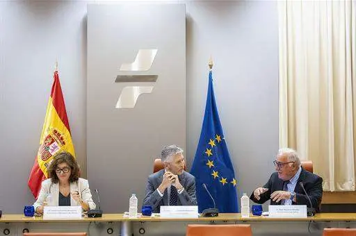 El ministro del Interior, Fernando Grande-Marlaska, durante la presentación del balance