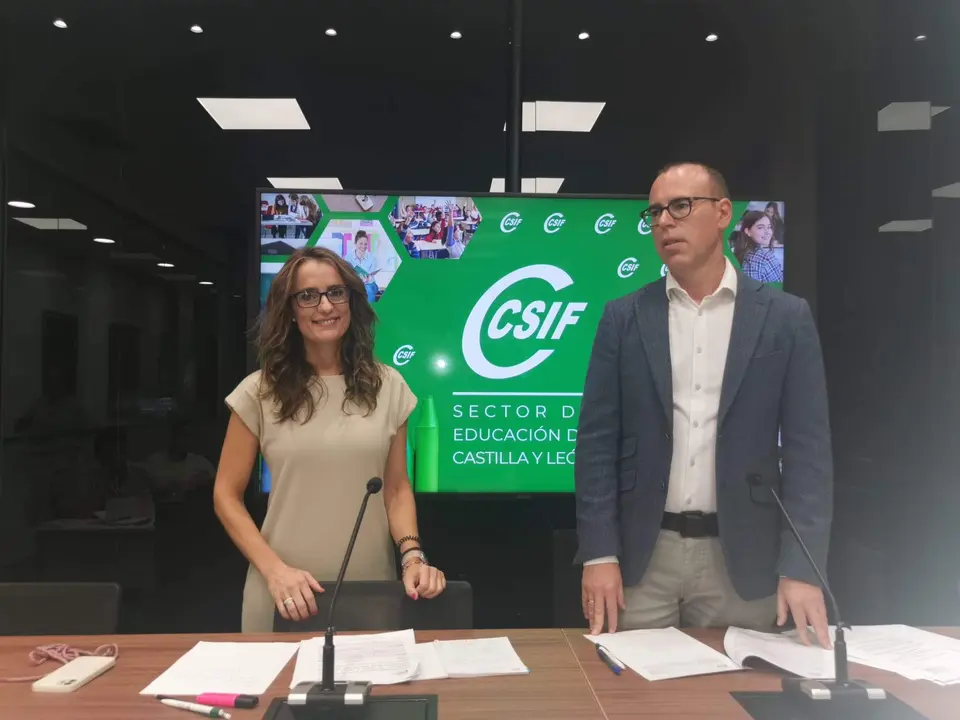 Isabel Madruga y Mariano González de CSIF Castilla y León. Imagen de archivo