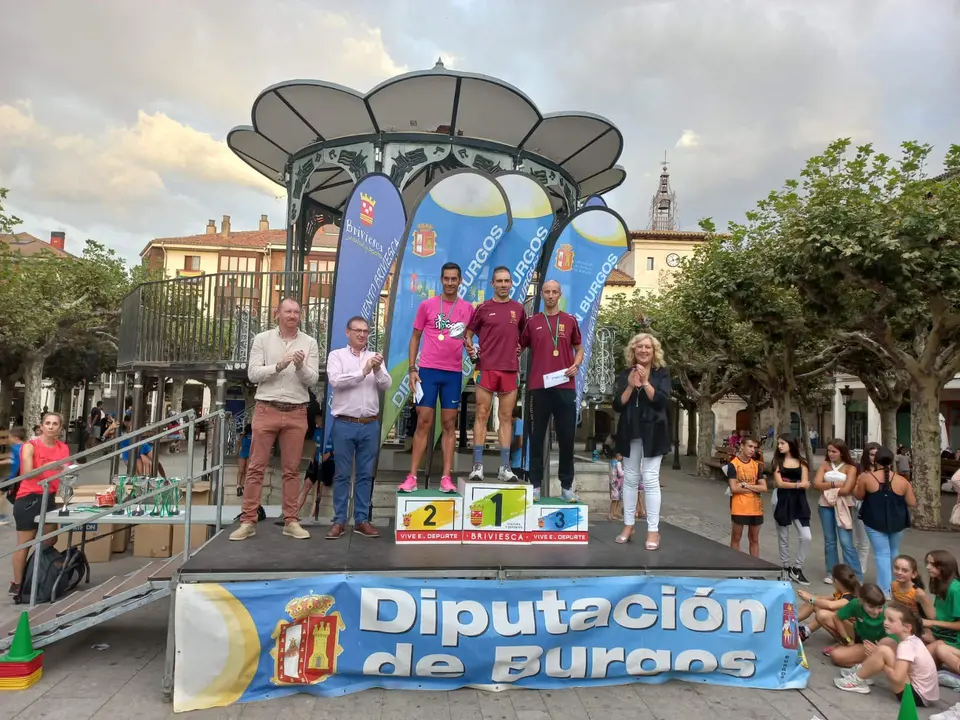 Podio de la carrera en Burgos