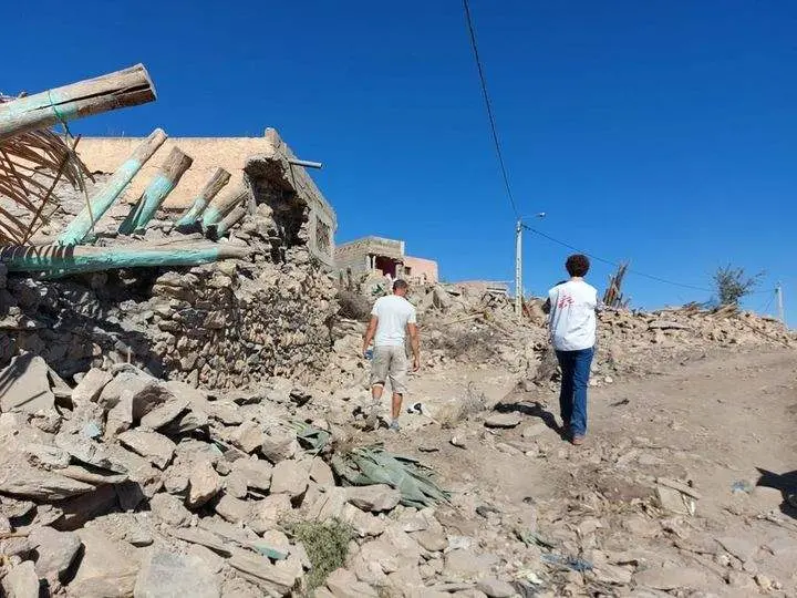 Fotografía de lo efectos del terremoto en Marruecos. Imagen: MSF