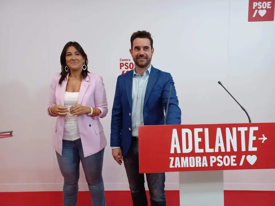 Ana Sánchez y Antidio Fagúndez. PSOE Zamora