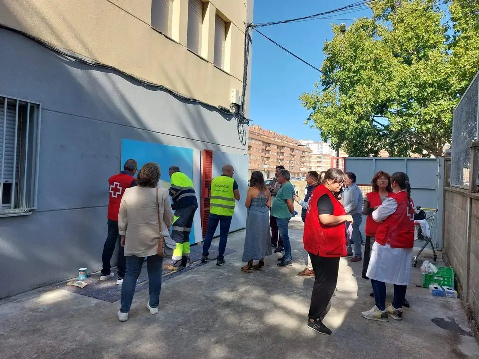 Aquona y Cruz roja zamora mural
