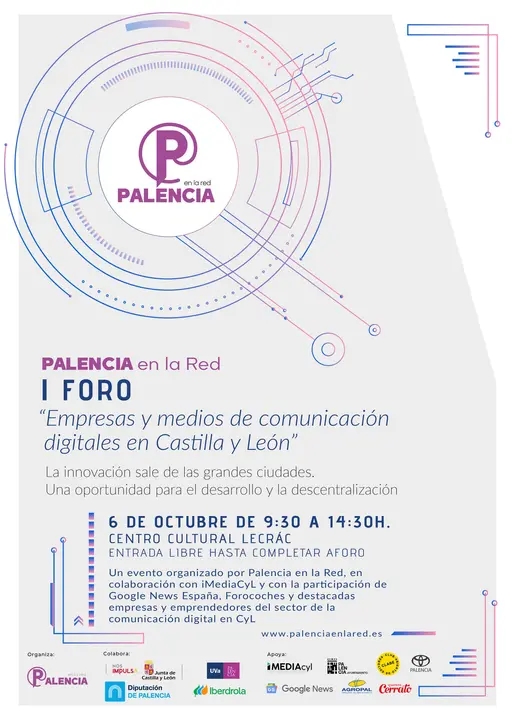 I FORO EMPRESAS Y MEDIOS DE COMUNICACIÓN DIGITALES DE CYL - PALENCIA EN LA RED - cartel-01