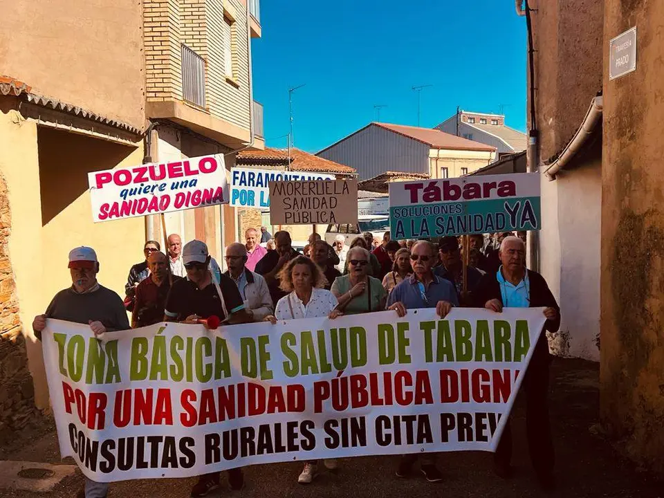 Protesta Tábara. Imagen cedida