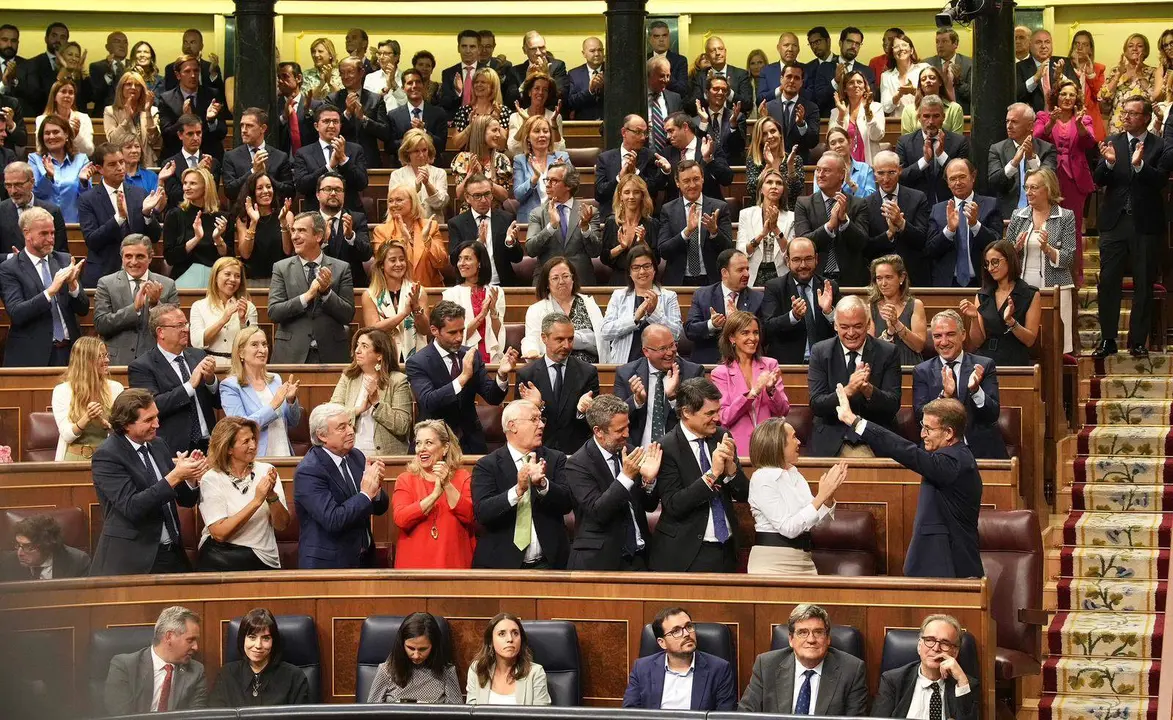 Debate de investidura de Alberto Núñez Feijóo. Fotografía: Congreso de los Diputados