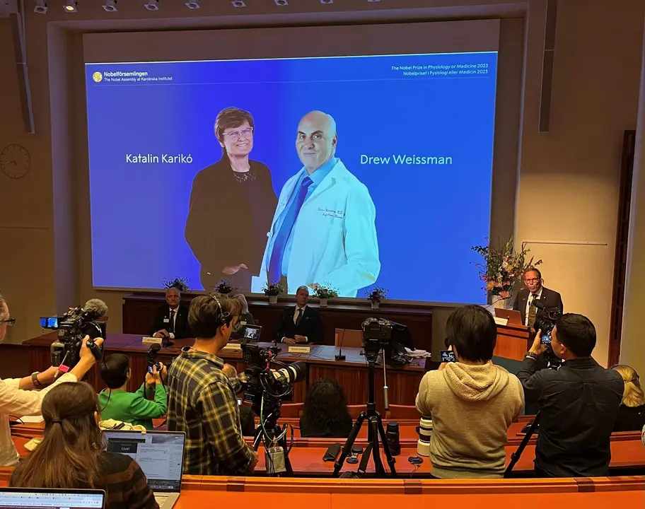 Fallo del premio Nobel de Medicina. Fotografía: Instituto Karolinska