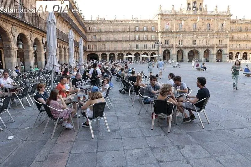 Terraza Plaza Mayor de Salamanca. Fotografía: salamancartvaldia