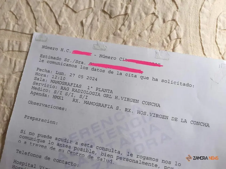 Carta cita mamografía