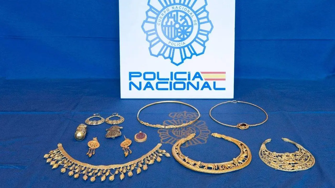 Joyas recuperadas por la Policía Nacional