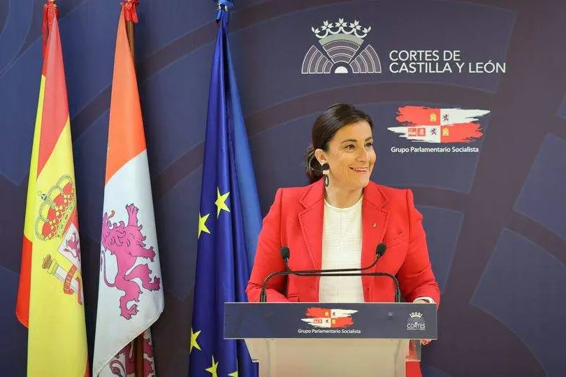 PSOECyL. Ana Sánchez rueda de prensa Cortes de Castilla y León