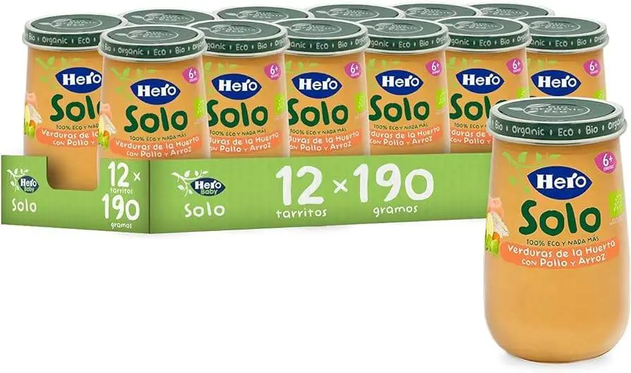 Solo verduras de la huerta con pollo y arroz 100% Eco