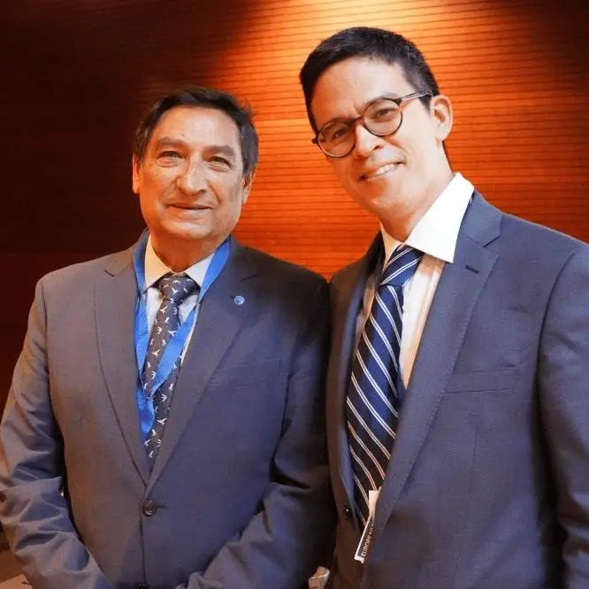 Hermenegildo Marcos, nuevo vicepresidente de la Unión Europea de Médicos Generales y de Familia (UEMO) junto al Dr. Álvaro Cerame, nuevo presidente de los médicos jóvenes de Europa (EJD)
