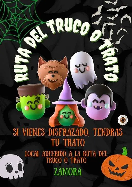 Cartel Ruta del truco o trato