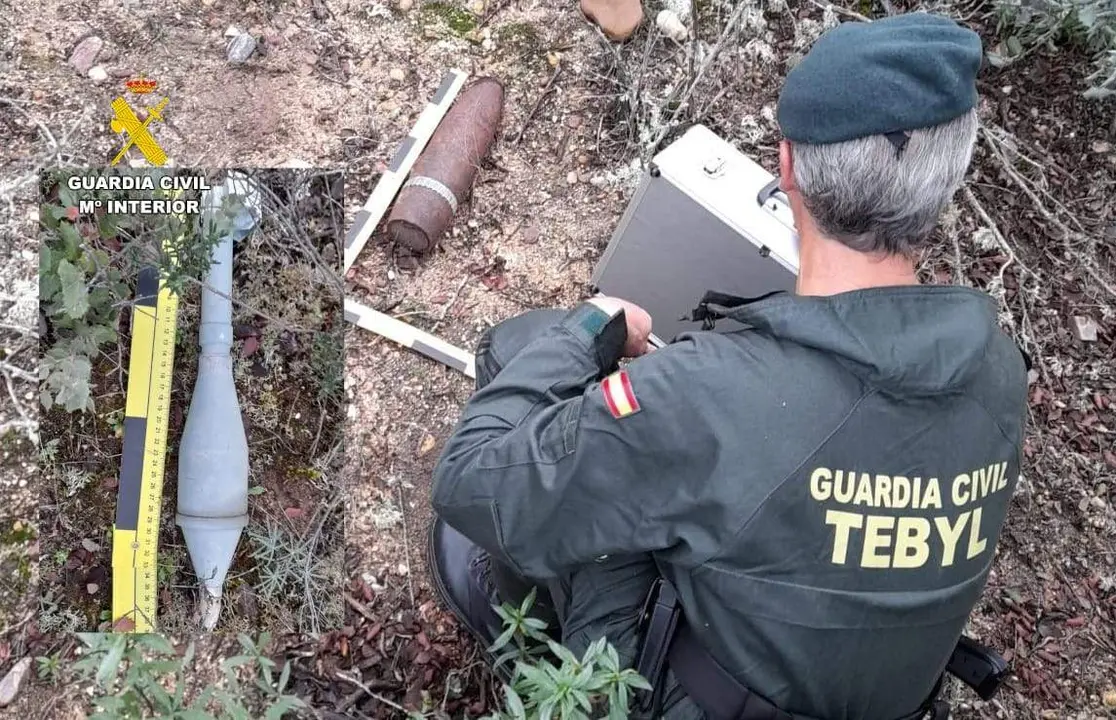 Imagen artefactos localizados en Monte La Reina. Imagen CEDICA