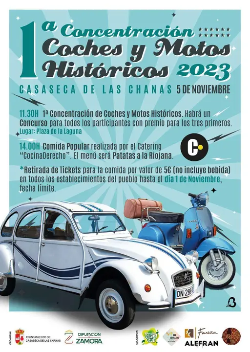 I Concentración de coches y motos históricas de Casaseca de las Chanas