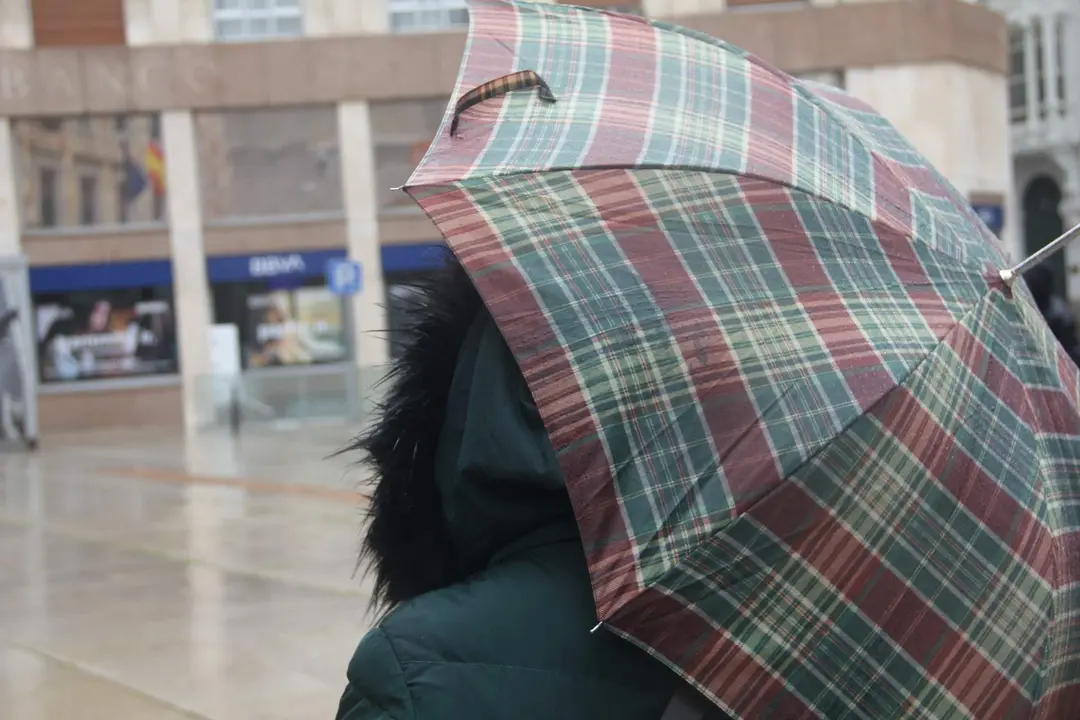 Día de lluvia en pleno centro de Zamora