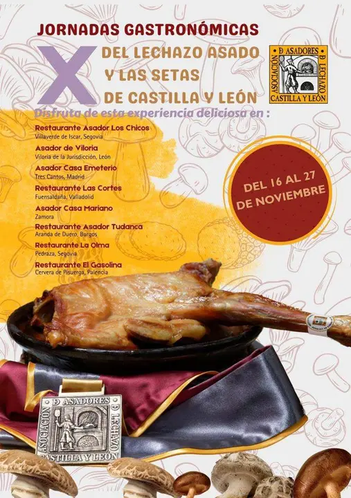 jornadas de lechazo y setas, cartel