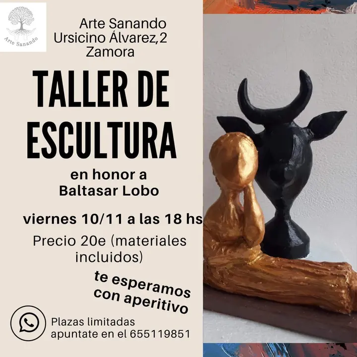 cartel taller de escultura