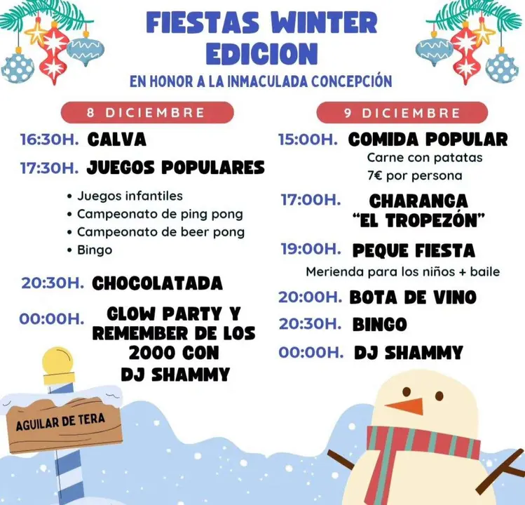 cartel de fiestas Aguilar de Tera