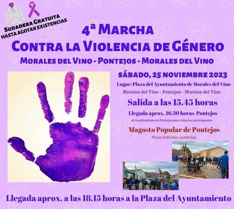 marcha violencia de género en Morales del Vino