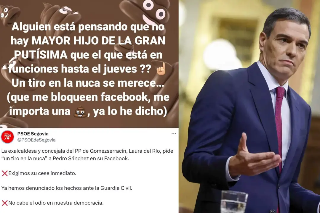 mensaje de odio hacia Pedro Sánchez