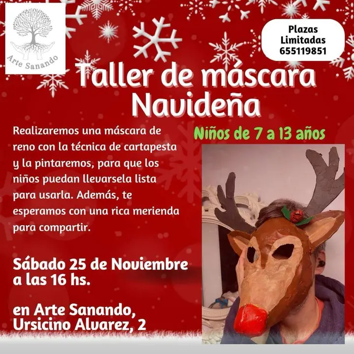 Nuevo taller de máscara navideña