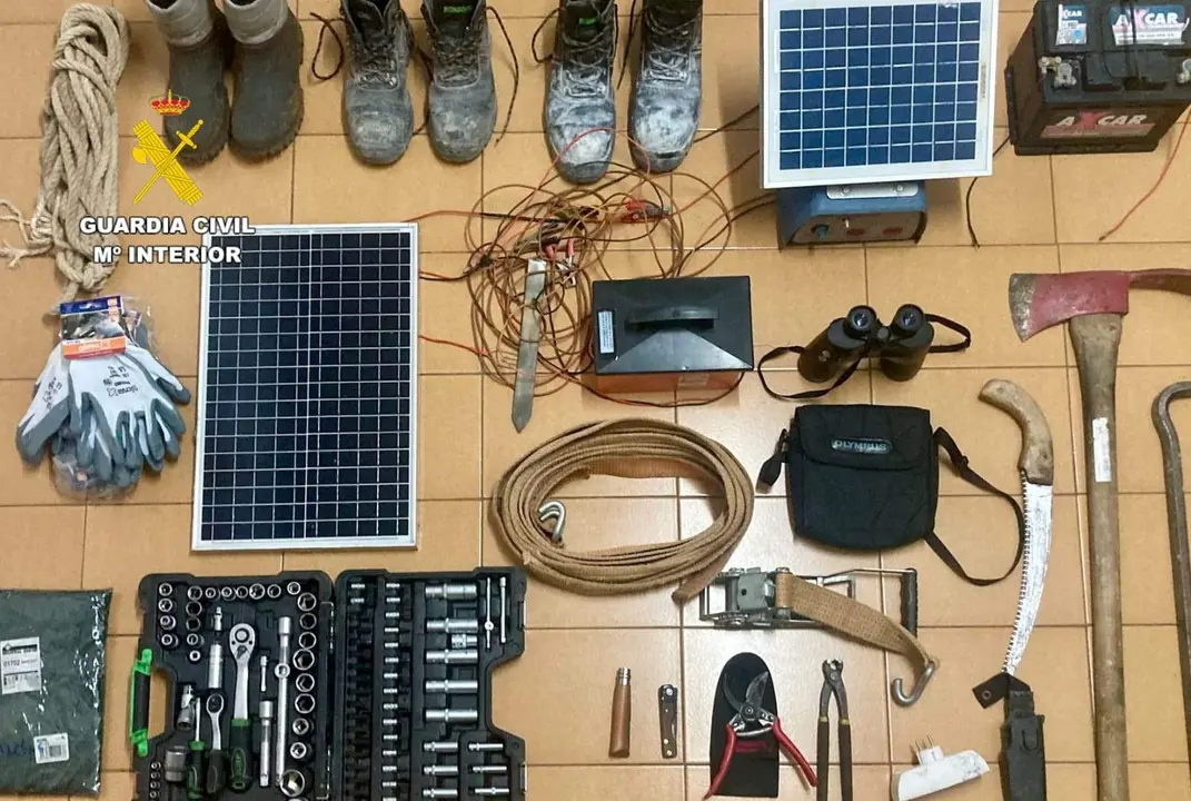 Material sustraído en la operación