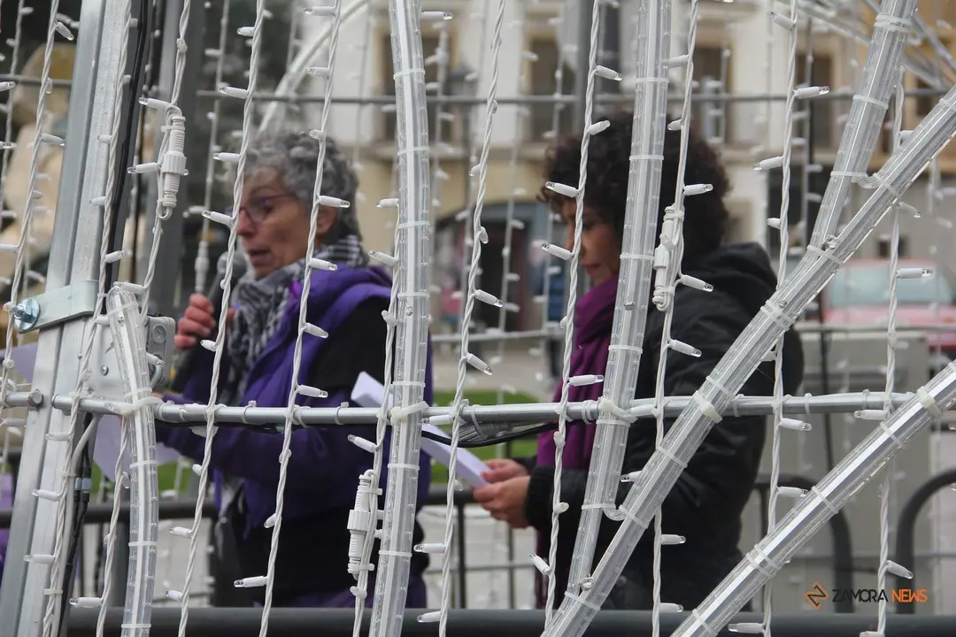 Acto de homenaje a las víctimas de la Coordinadora Feminista de Zamora por el 25N