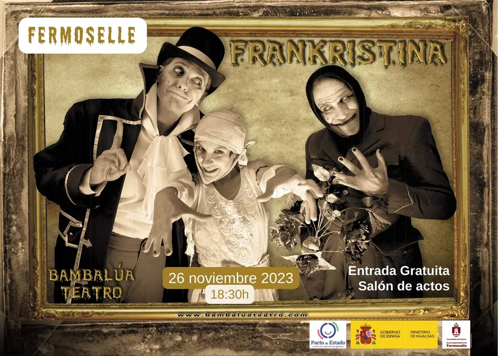 Cartel de la obra FRANKRISTINA de Bambalúa Teatro