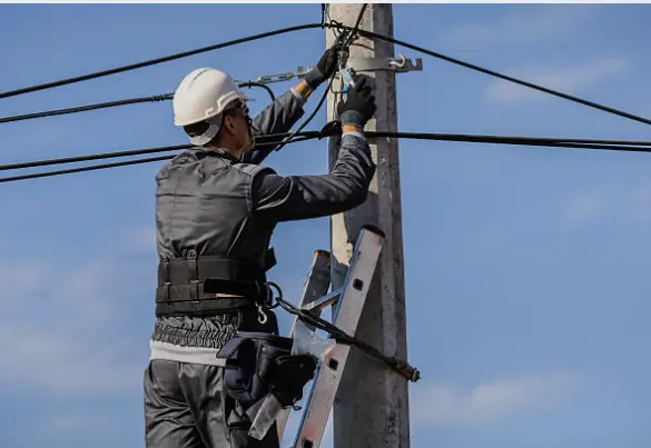 Instalación fibra. Fotografía de archivo