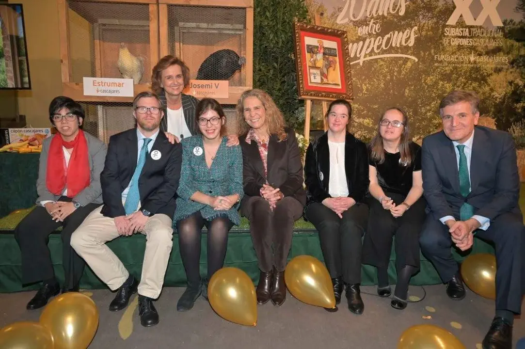 20/11/2019.- 20 Subasta de los Capones Cascajares en Madrid
Foto: INFANTA ELENA CON ASOCIACION PRODIS. Imagen Cascajares