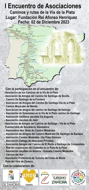 I ENCUENTRO POR EL VALOR DE LOS CAMINOS DE LA PLATA Y VINCULADOS. ZAMORA, 2 DE DICIEMBRE DE 2023