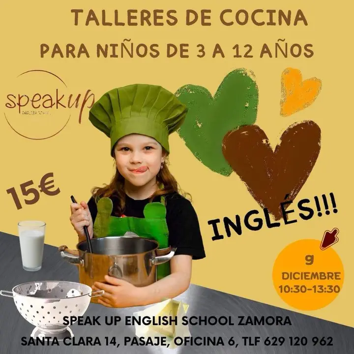 taller de cocina en inglés en Zamora