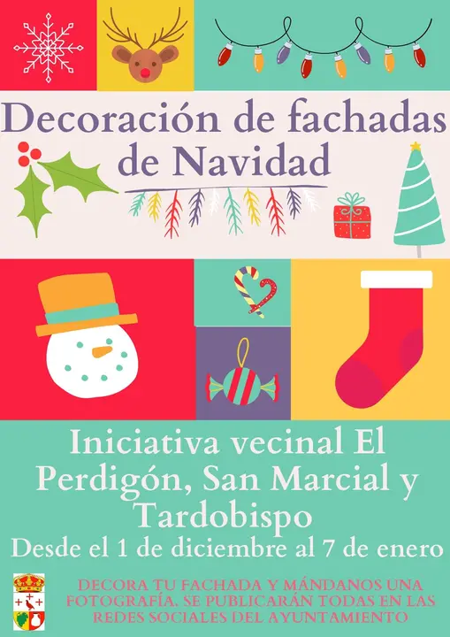 Decoración fachadas Navidad 2023 El Perdigón, San Marcial y Tardobispo
