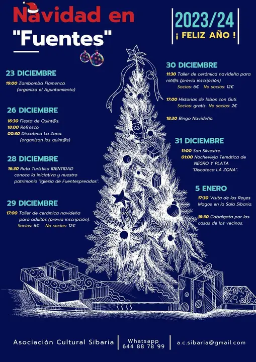 cartel de navidad de Fuentespreadas